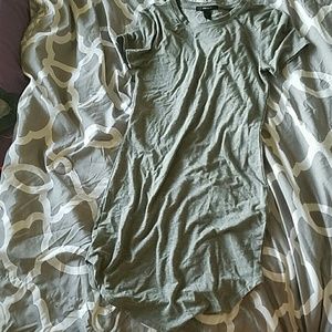 Shark bite Hem T-shirt Dress